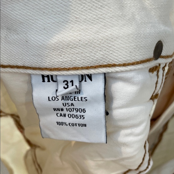 Hudson Jeans Slim Straight in Cream - Picture 5 of 6